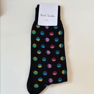 Paul Smith Black Socks with Colorful Dots